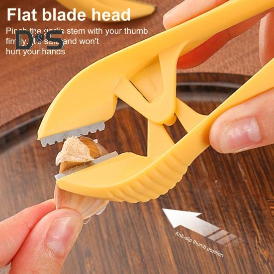 Stainless Steel Garlic Peeler Skin Remover Onion Peeler Tool Ergonomic Handheld Garlic Peeling Tweezers Clips Pliers for Quick Peeling