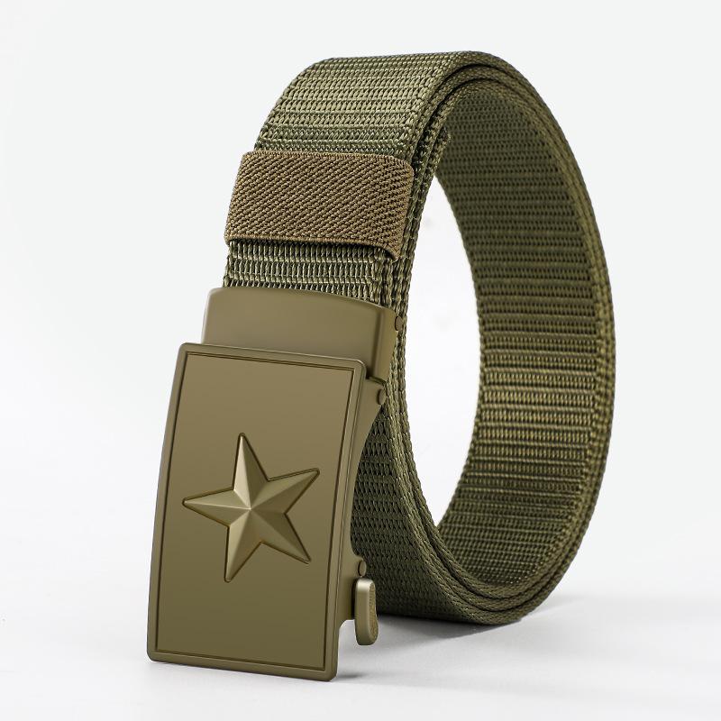 Special Belt For Military Training Alloy Toothless Automatic Buckle Belt Comfortable And Breathable Outdoor Training Leisure Tactical Belt