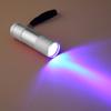 9LED Texture Camping Light Aluminum Alloy Mini 2W Fluorescent Agent Detection Light AAA Battery Powered 395nm Backlight Home Use