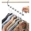 2/4/6/8/10pcs Magic Clothes Hangers Hanging Chain Metal Cloth Closet Hanger Shirts Tidy Save Space Organizer Hangers