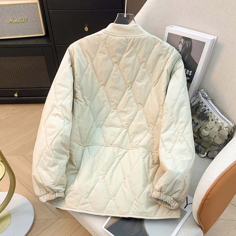 Coat for Women Oversize Fleece Thickened Warm Light Winter Double Layer Windbreaker Loose Casual Jacket