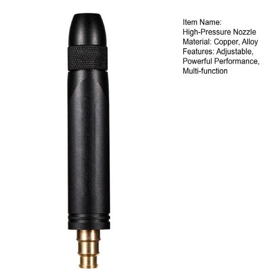 High-Pressure Hose Nozzle, Car Wash Booster Nozzle, Heavy Duty Garden Hose Nozzle, Adjustable Nozzle for Garden Patio Cleaning Auto Care