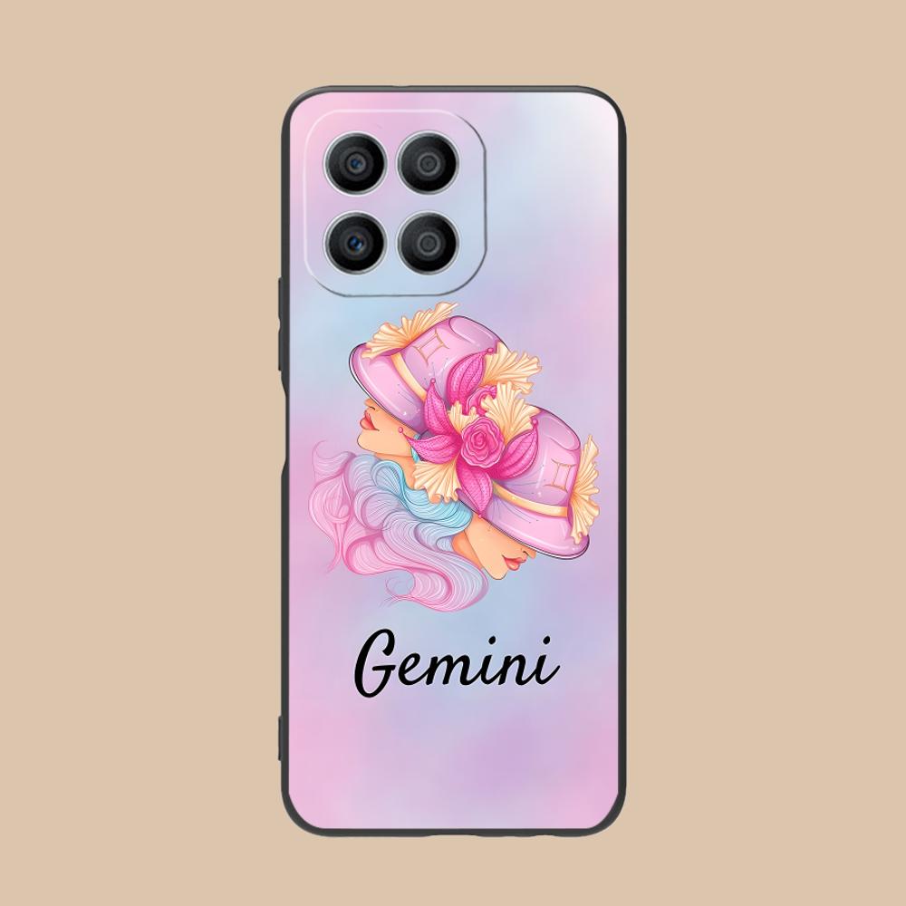 

Zodiac Sign Gemini Phone Case for Honor 90 80 70 60 50 30 20 10 9 8 7 Pro S SE Lite 5G Soft TPU Shockproof Cover Honor 8