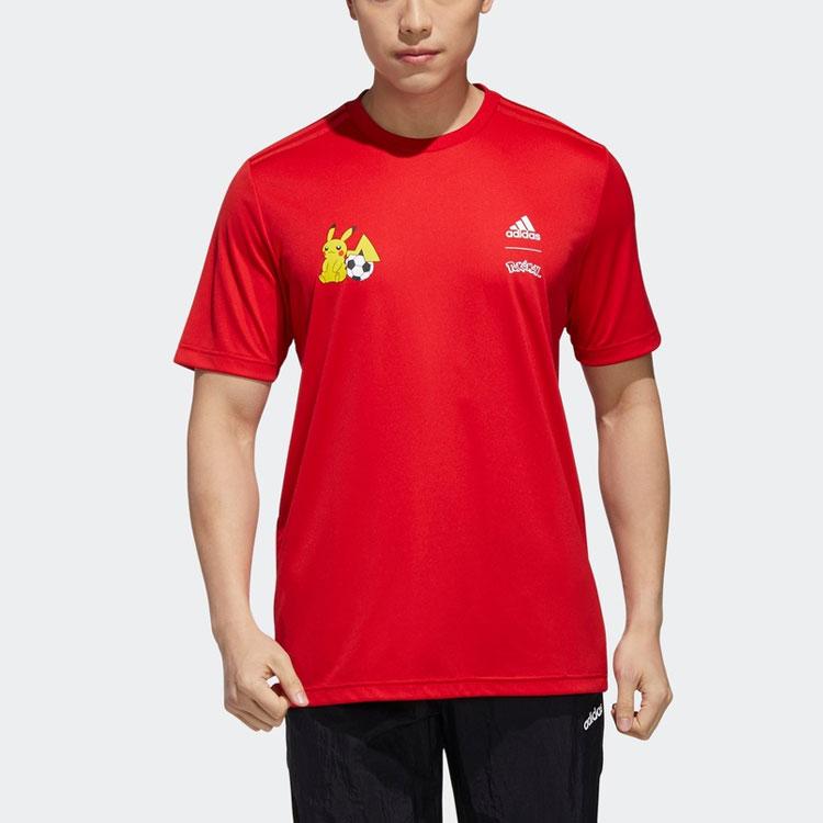 Adidas x Pokémon Co-Branded Training Short Sleeve T-Shirt Men Tops Light-Scarlet GN3001