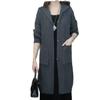Stylish Plus Size Hooded Cardigan: Mid-Length Knit Sweater Coat for Moms (Autumn/Winter)