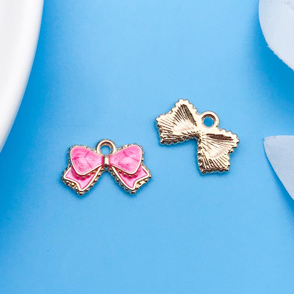 30 Cartoon Alloy Jewelry Pendants: Rose Red Drip Oil for DIY Bracelet and Handbag Accessories