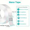 1mm*20mm*5mMultifunctional Double Sided Adhesive Tape Waterproof Reusable Wall Stickers Transparent Strong Sticky