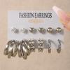 Hot Sale Vintage Gold Geometric Women's Earrings Set Pearl Earrings Earrings Set