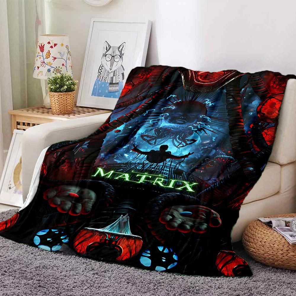 

1pc Matrix Reality Flannel Blanket Soft Warm Throw for Home, Office, Travel, All-Season Cozy Bedding Gift L1379 80cmx120cm(31inx47in)