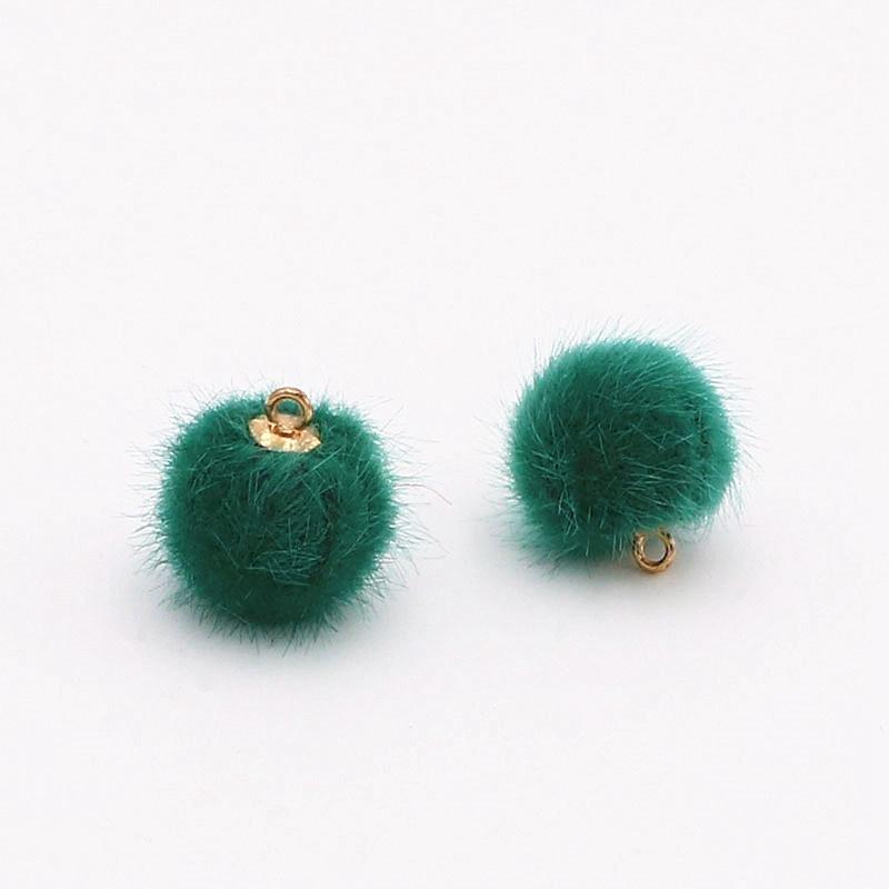 Mink Fur Ball Key Ring Accessories Clothing Hair Accessories 10pcs DIY Ornament Accessories Pendant Materials Earrings Eardrops Accessories