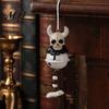 Outdoor Halloween Decoration Jingle Bell Ornament, Gothic Bull Skull/Angel Wings Hanging for Tree, Party Home Decor Decorative
