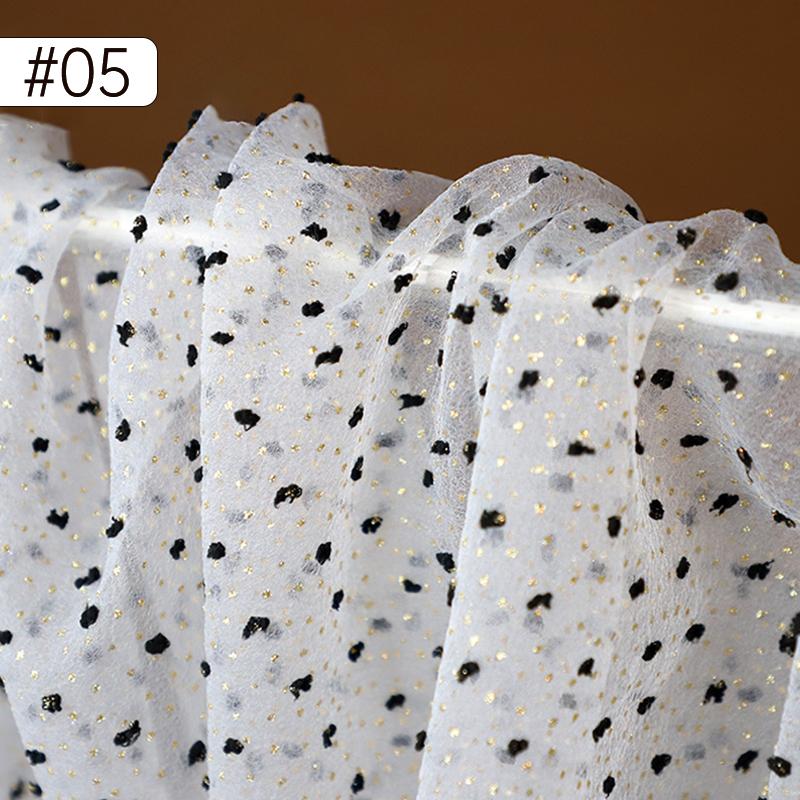 Seersucker Lace Fabric Black Polka Dot Tulle Fabric for Wedding Dress Bridal Veil Tutu Dress Baby Girls Puffy Clothing Sewing