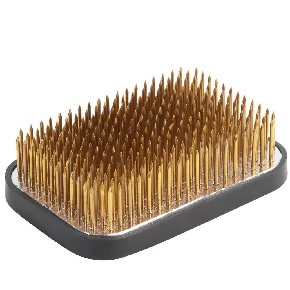 Brass Material Kenzan Flower Holder Compact Ikebana Arranger Tool Versatile Flower Frog Tool