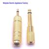 Vergoldeter 6,35mm Stecker auf 3,5mm Buchse Mono-Adapter für Mikrofon/Headset