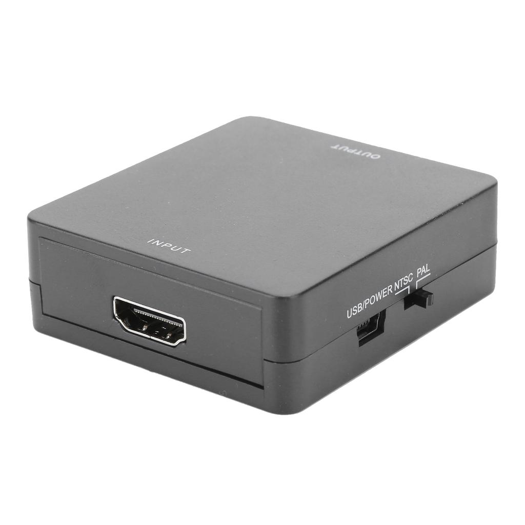 Mini HDMI to AV Converter Box Video RCA AV CVSB L   R 1080P HDMI2AV Adapter HDTVBlack