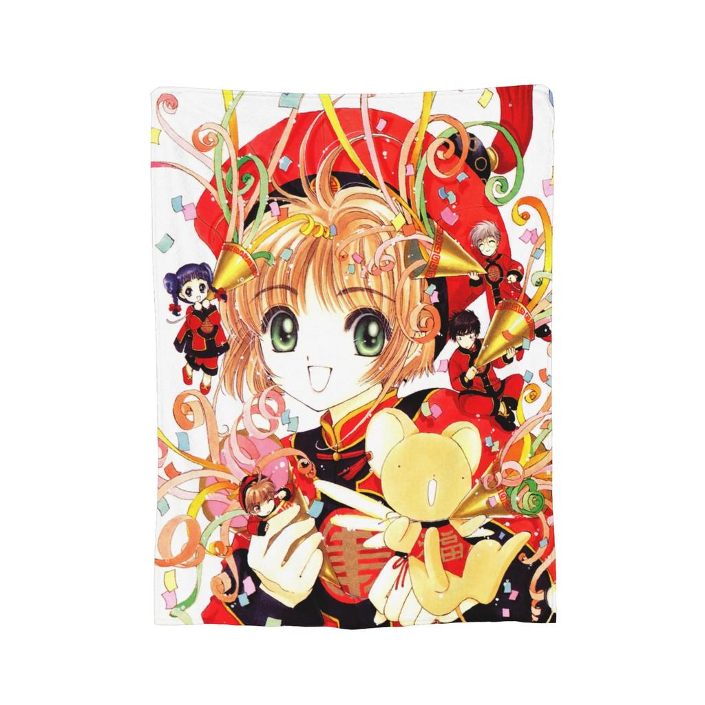 Anime Cardcaptor Sakura Blankets Flannel Spring/Autumn  Breathable Super Warm Throw Blanket for Bed Travel Quilt