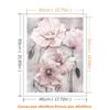 Modern Pink Floral Digital Oil Painting for Living Room Decoration