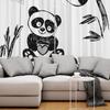 Chinese Panda And Bamboo Window Curtains Curtains for Living Room Decorative Items Living Room