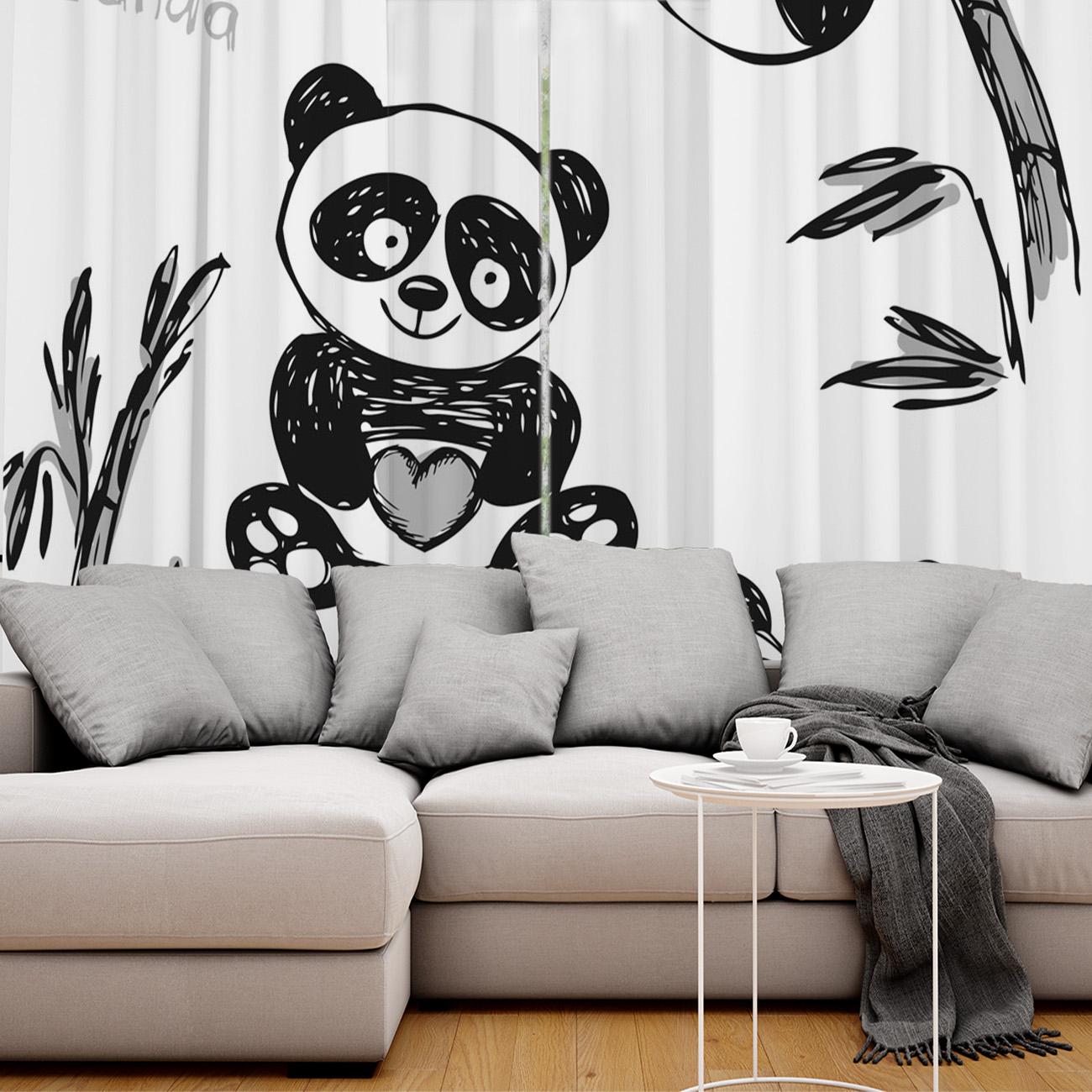 Китайская панда и бамбуковые оконные шторы — фото 5