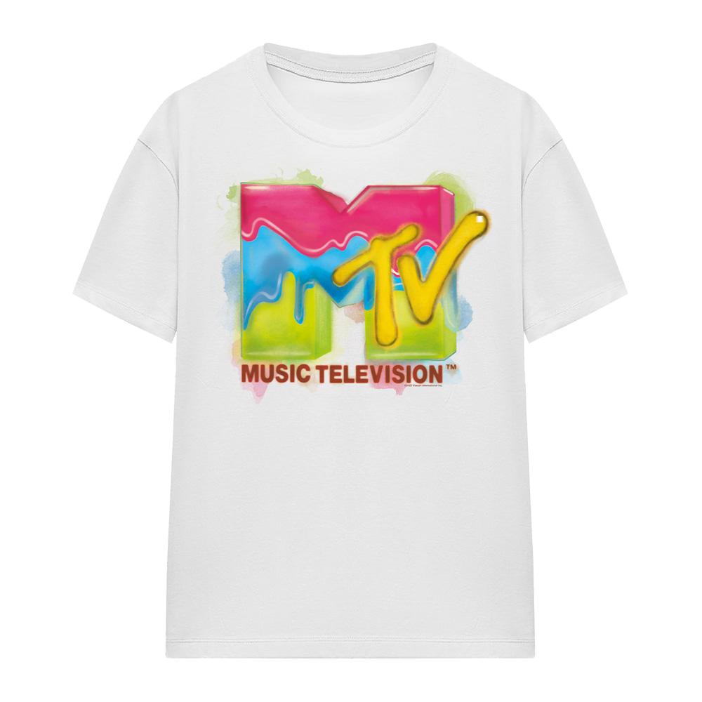 MTV Unisex Adult Paint Logo T-Shirt