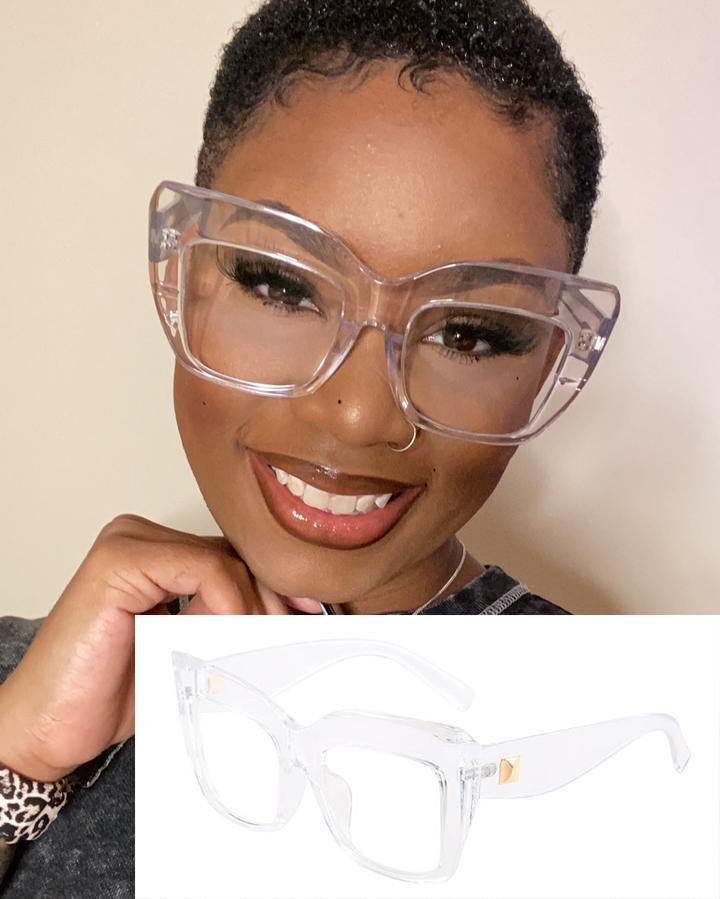 Prescription Corrective Glasses Blue Light Retro Spectacle Square Rectangular Screen Oversize Computer Premium Classic Luxury Protection Spectacle