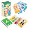 Baby Educational Flashcards Color Number Shape Animal Alphabet Word Learning Cards