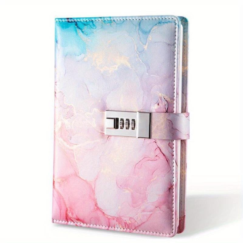 1 PZ Quaderno Codice A5 con Lucchetto Diario Quaderno Ispessito con Lucchetto a Codice Rivista Blocco Note Studente Forniture per Ufficio Scuola