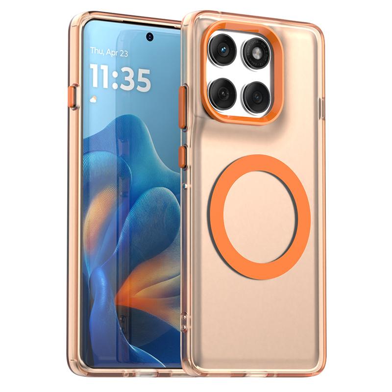 Magnetic Wireless Charging Case For Motorola Edge 60 Pro Moto Edge 60 Fusion Cover Candy Colors Transparent Shell Fundas Coque