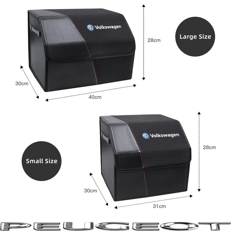 Folding Car Trunk Organizer Box Storage Bag Tools Tidying For VW GTI Polo Golf Passat Tiguan Arteon Touareg Taigo Jetta Hub Cap EE1