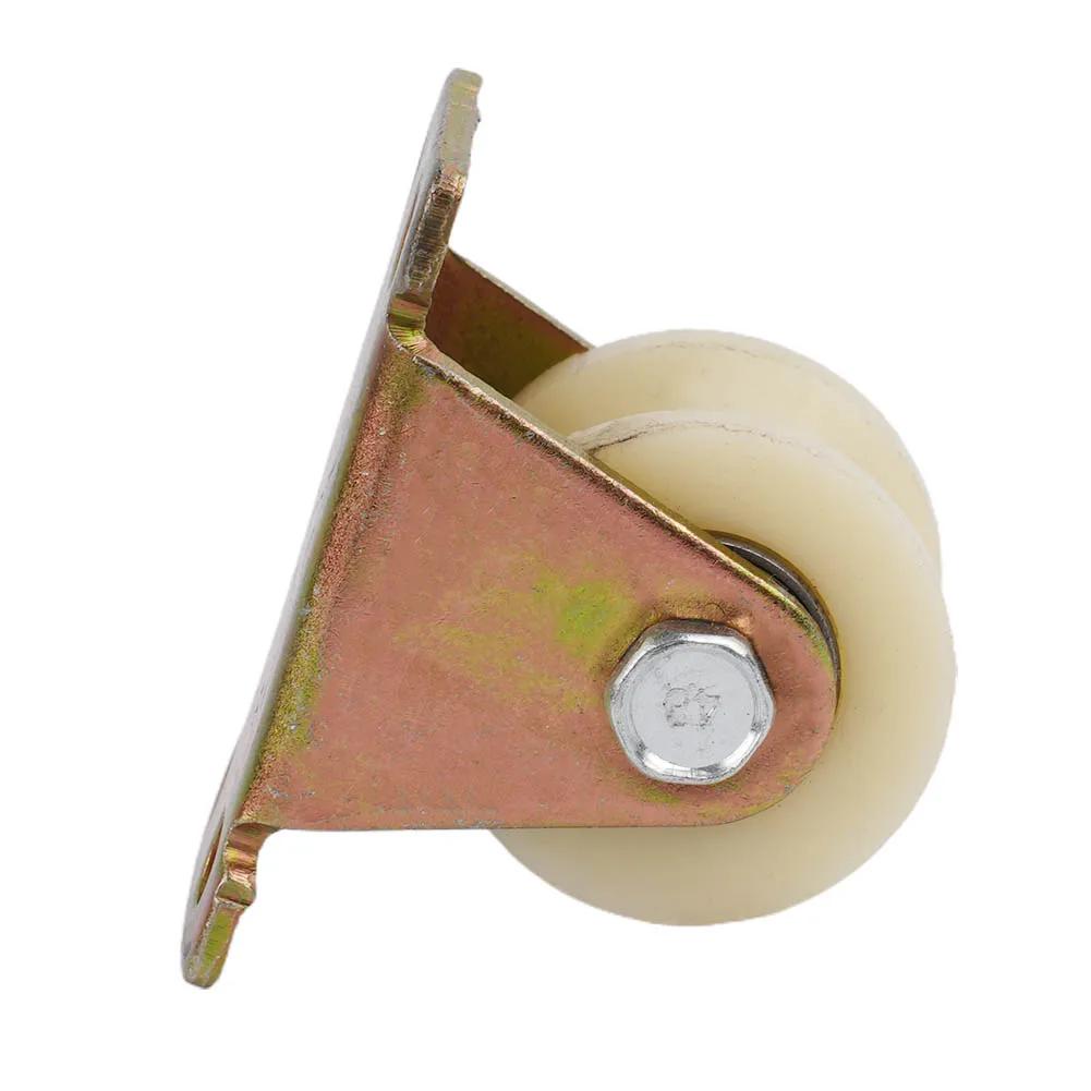 1 Pc Nylon Grooved Roller Track Pulley V/U V Nylon with Stand 30mm 45# Door Grooved Heavy Duty Rollers Sliding Heel