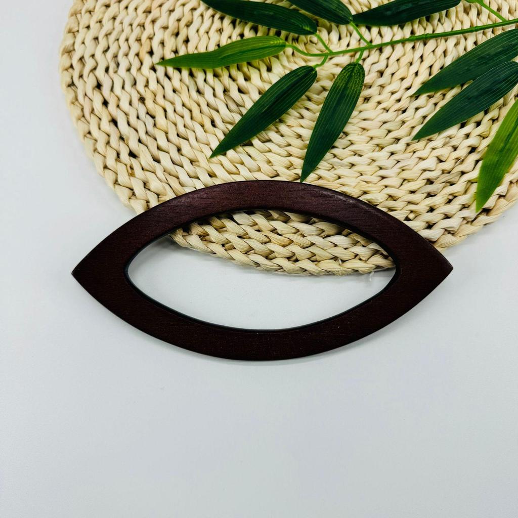 Half-Circular Wooden Ring Handle for Handbag DIY Projects
