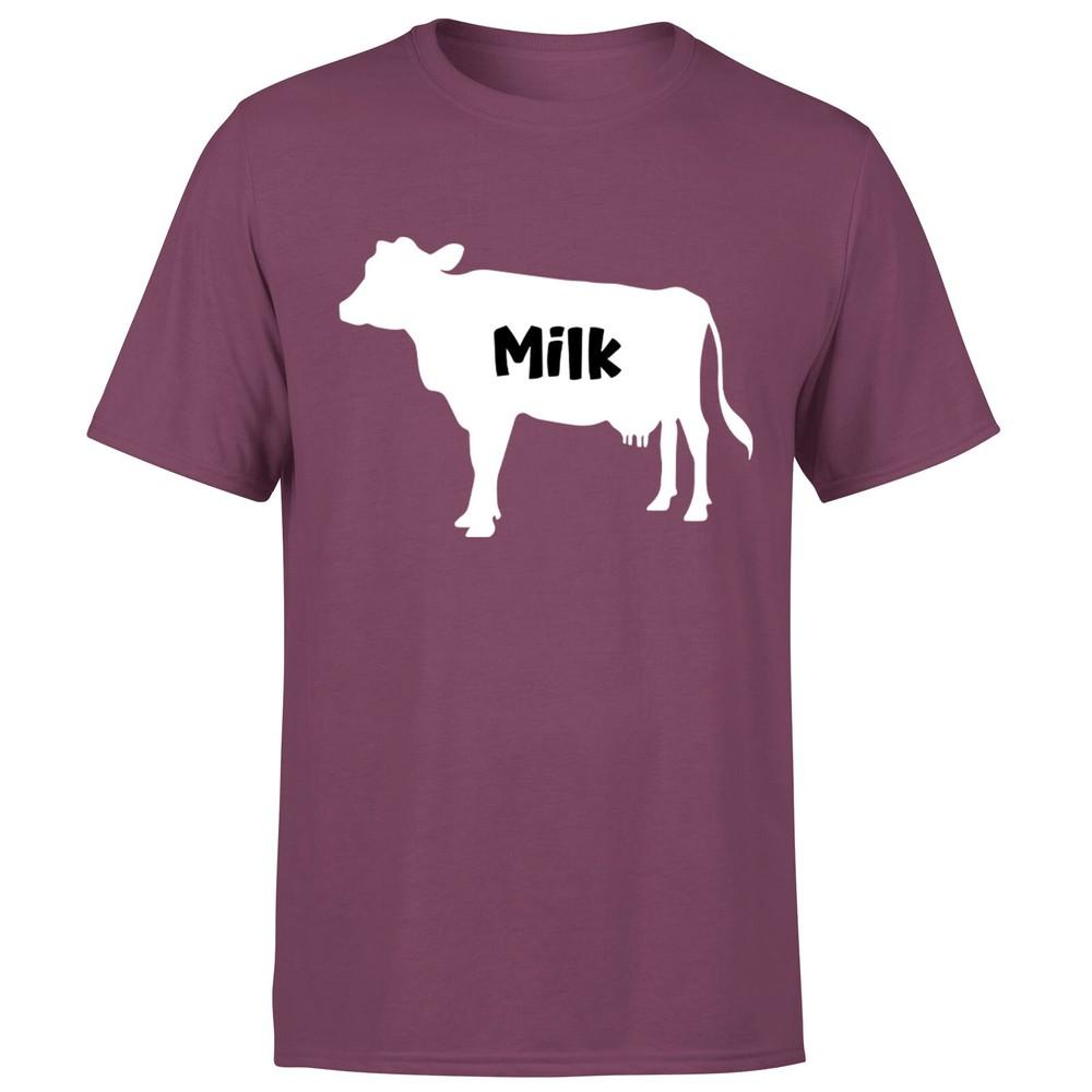 Milk Dairy Cow Unisexs T Shirt Funny Animal Graphic For Farmer Tee Top 2XL