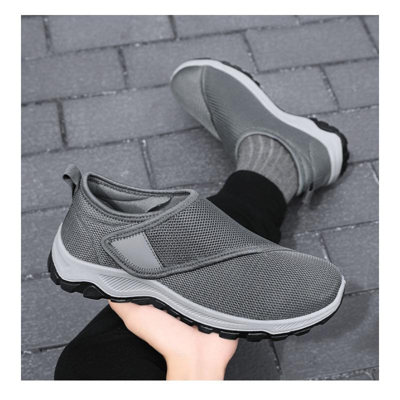 Pantofi casual respirabili din plasă pentru bărbați, pantofi simpli cu velcro