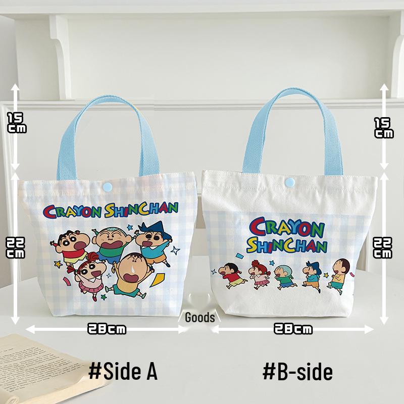 Cartoon Crayon Shin-chan Canvas Tote Bag for Kids & Women