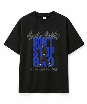 MONSTER REPUBLIC Don'T Stop Bro Blue T-Shirt Black_9168