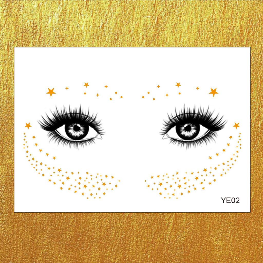 New Style Waterproof & Sweatproof Face Tattoo Stickers for Makeup