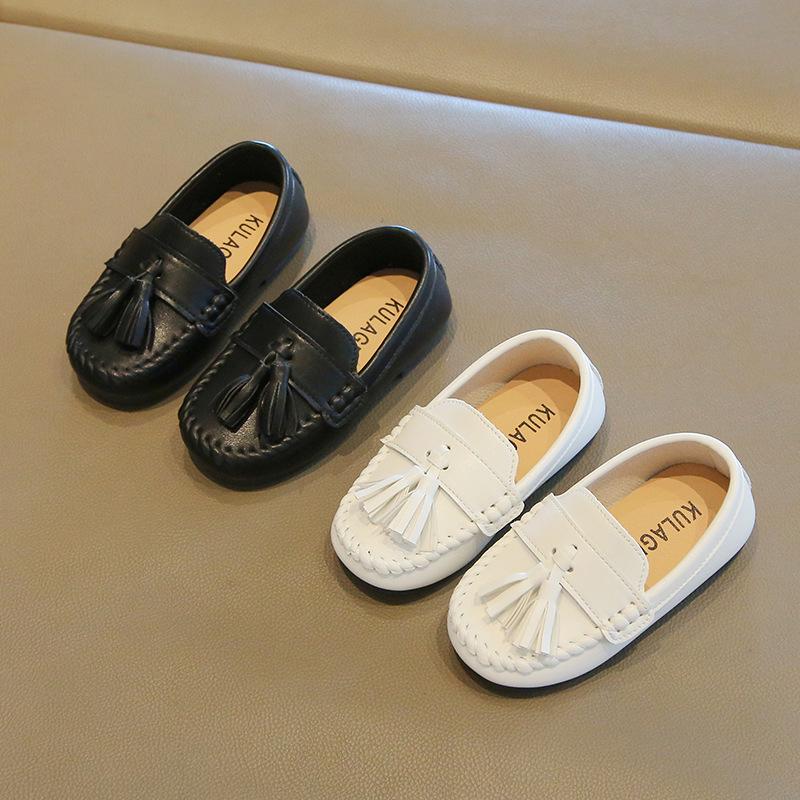 Dziecięce Skórzane Buty Mary Jane - Wiosna/Jesień 2025 Wsuwane Miękka Podeszwa dla Chłopców i Dziewcząt