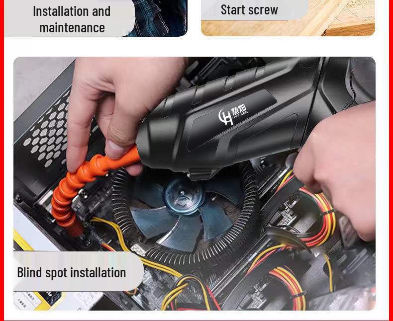 Compact Rechargeable Electric Screwdriver & Drill Set - Multifunctional Household Tool