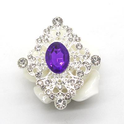 New Fashion 10Pcs 40*46mm Metal Acrylic Crystal Rhinestone Buttons For Craft Embellishment Diy Clothing Decorative Accessories