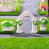 Mini Fairy Garden Accessories Miniature Tiny Waterfall Pavilion Roman Column Figurine for DIY Crafts Micro Landscape