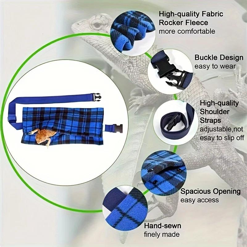 1 Animal Harness with Adjustable and Comfortable Lizard and Reptile Straps, Breathable and Suitable for Outdoor Activities