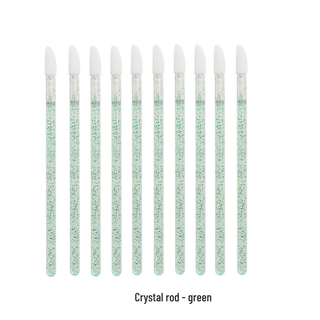 50pcs Crystal Lip Brush Set: Portable Lipstick & Gloss Applicators
