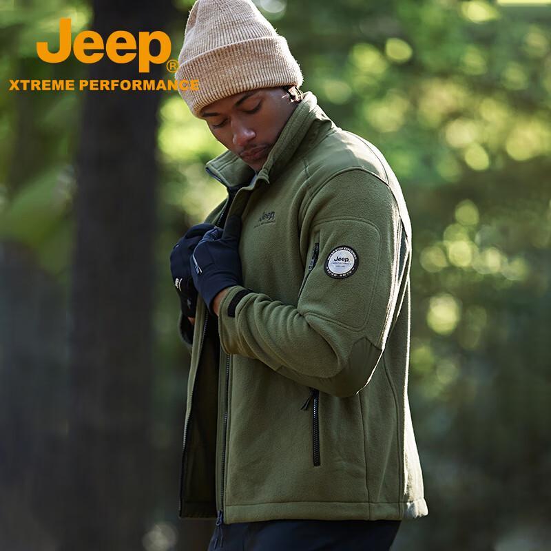 Jeep Men's High-End Outdoor Fleece Jacket