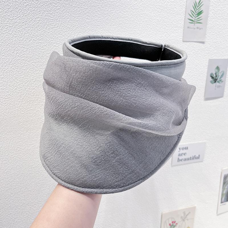 

Summer UV Resistant Empty Top Hat Elegant Organza Sunshade Hat Mesh Women s Sun Hat one size серый