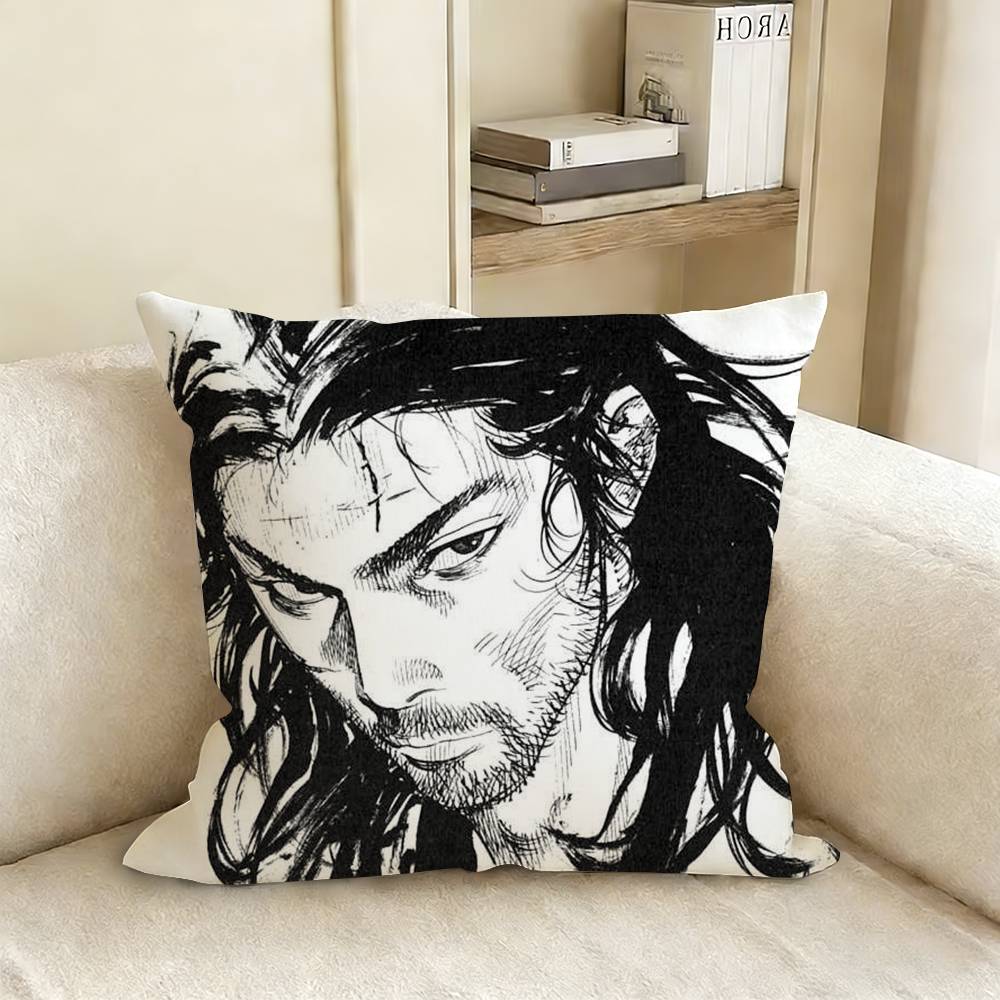 Miyamoto V-Vagabond Musashi Pillow Case Living Room Sofa Cushion Cover Suitable For Home Bedroom Room Decoration