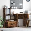 Drawer Cabinet with Wheels Smoked Oak 55 x 45 x 31 cm