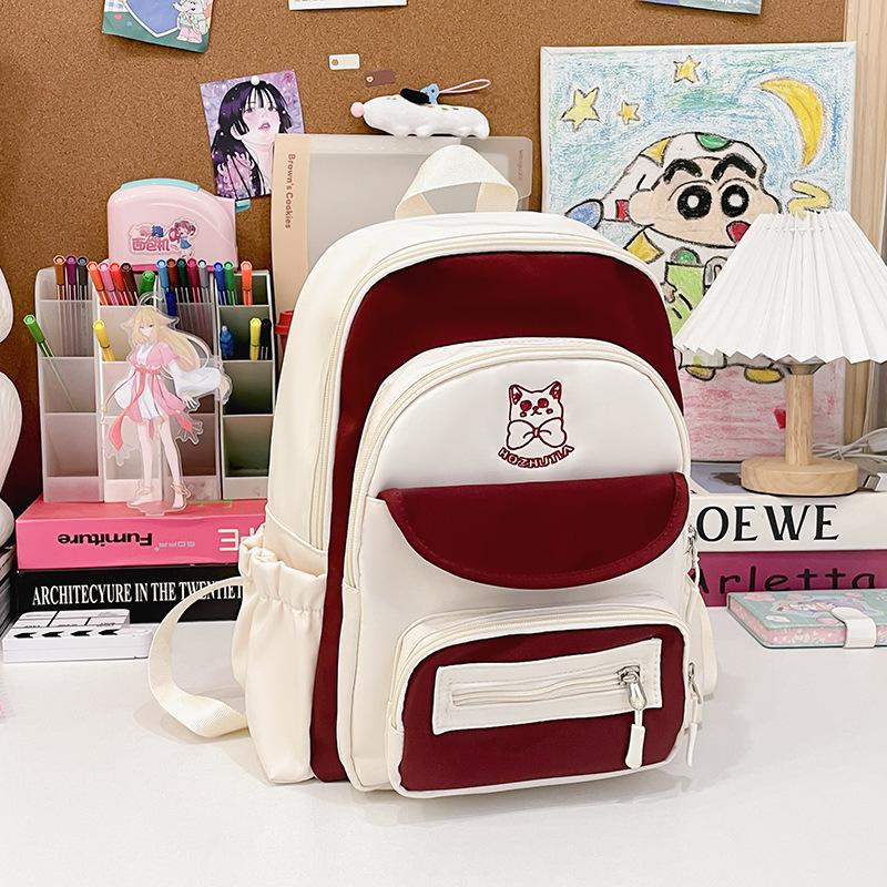 Schoolbag large-capacity schoolbag for girls, junior high school students, girls, simple and versatile Japanese high school students, backpack design