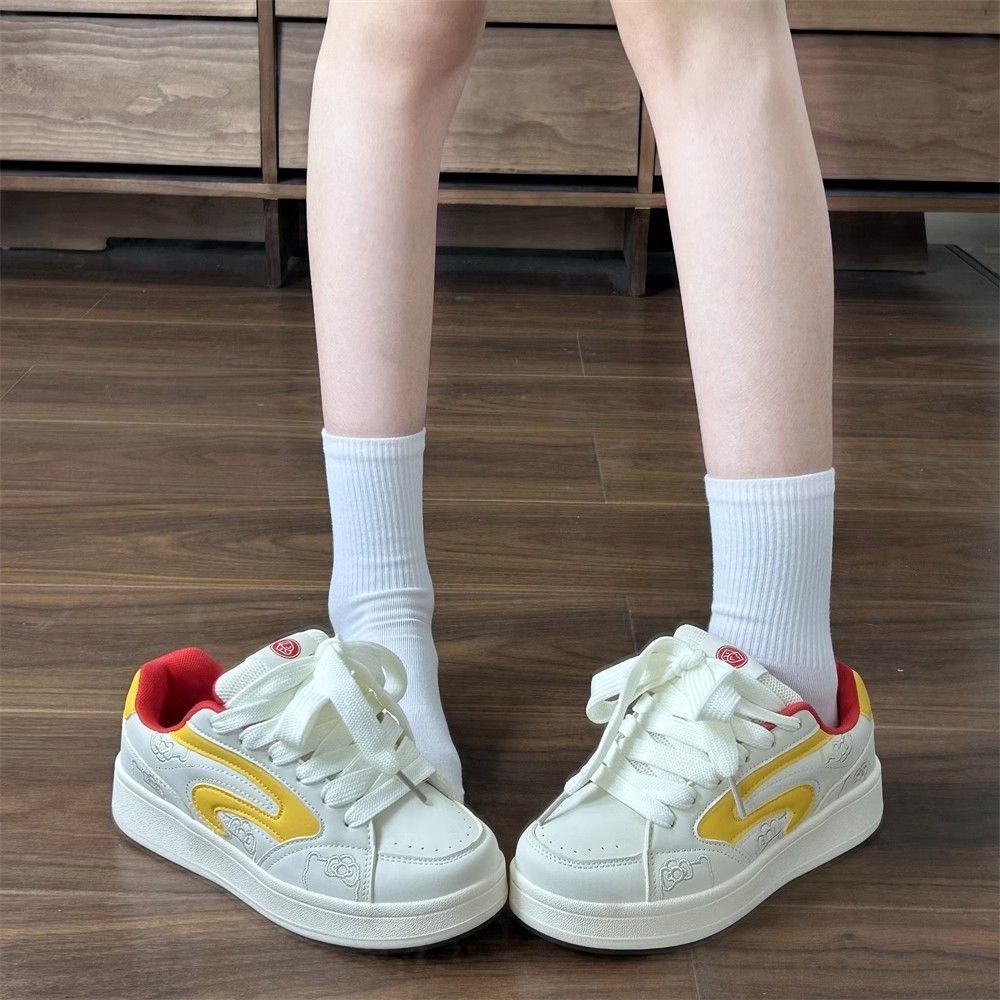 Original niche design board shoes women's tide spring new little white shoes versatile sports and leisure bread shoes