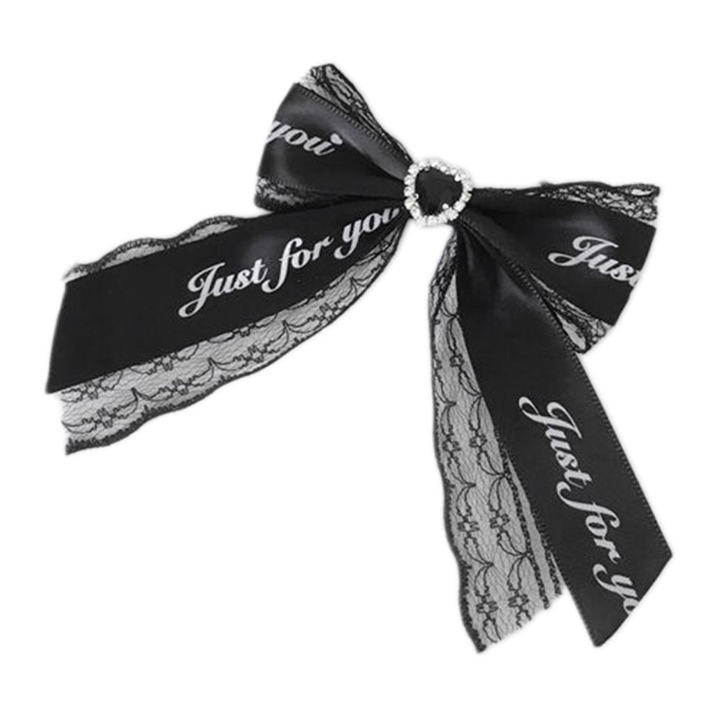 Girls Lolita Hair Clip Bow Sweet Glinting Cute Hair Duckbill Clip Lace Headwear Hair Accessories for Women Girls