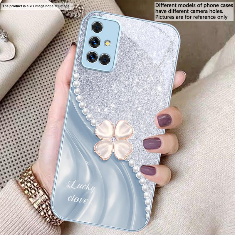 

Розовые четырехлистники Для Samsung A20 30 22 23 24 25 26 31 32 A33 34 35 42 50 51 52 53 54 55 56 70 71 72 73 стеклянный чехол для телефона Galaxy A22 5G